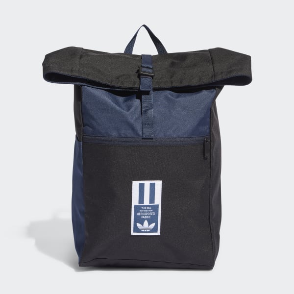 Svart Adicolor Reprocessed Classic Roll-Top Backpack MKL14