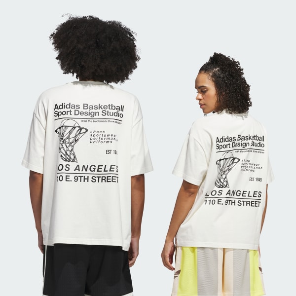 White adidas Sport Design Studio Store Graphic Tee