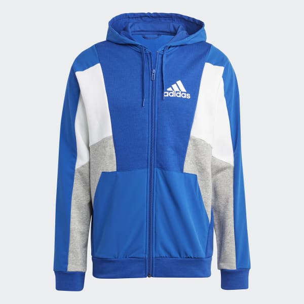 Azul Chaqueta con capucha Essentials Colorblock