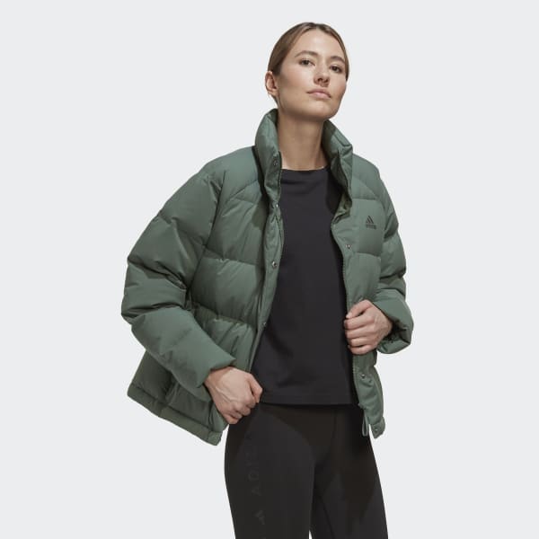 Zielony Helionic Relaxed Down Jacket BT063