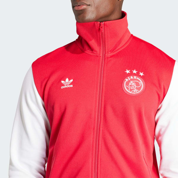 adidas Ajax Amsterdam Essentials Trefoil Track Top Red adidas Ireland