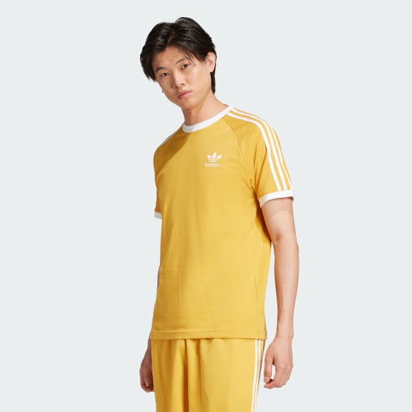 สีเหลือง เสื้อยืด Adicolor Classics 3-Stripes
