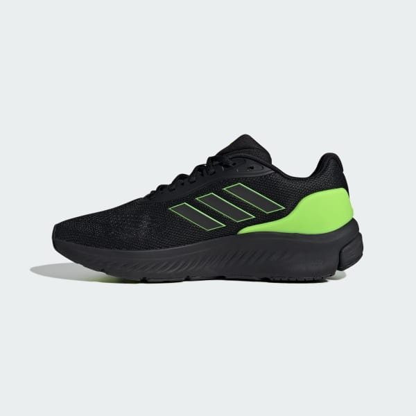 Adidas cloudfoam black and green store