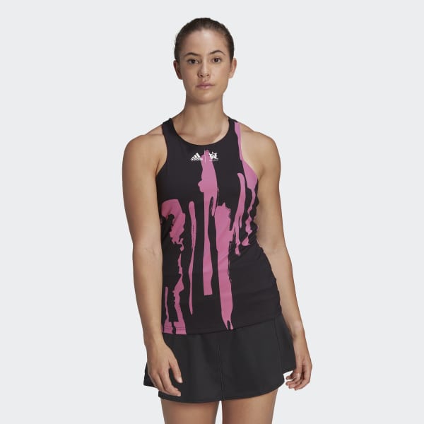 Svart Thebe Magugu Tennis New York Y-Back Tank Top MLQ28