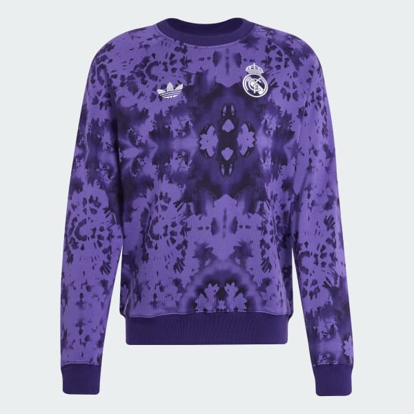 adidas Real Madrid CNY Crew Sweatshirt - Purple | Free