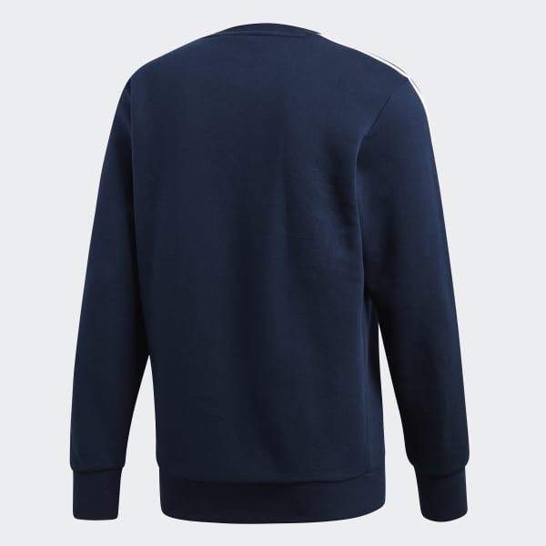 adidas Essentials 3-Stripes Crew Sweatshirt - Blue | adidas Australia