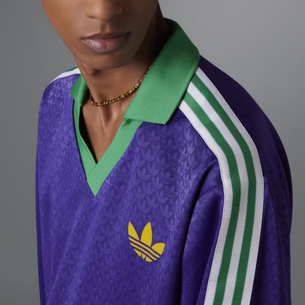 Vintage | adidas Sleeve Long Purple Tee adidas Malaysia 70s - Adicolor