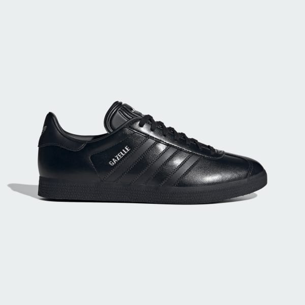 Adidas all black leather gazelle store