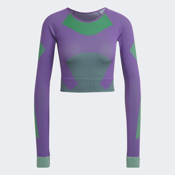 Lila adidas by Stella McCartney TrueStrength Yoga Crop Top C8658