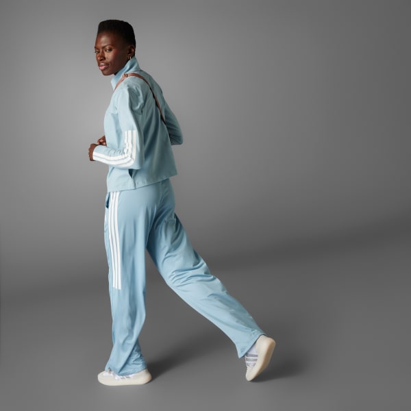 adidas Pants Wide Leg Malla Elástica Tiro Cut Tres Franjas