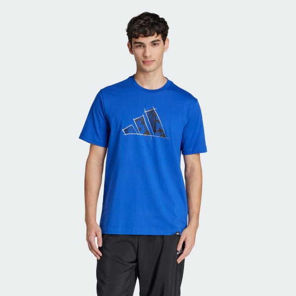 Μπλε Logo Graphic Tee