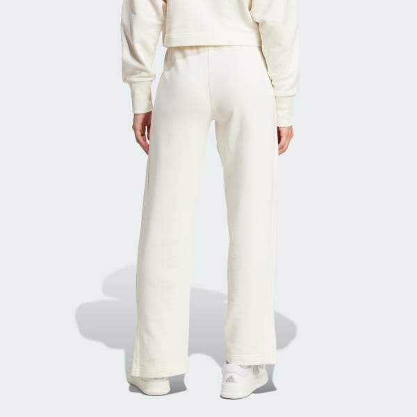 White ALL SZN French Terry 3-Stripes Straight Leg Pants