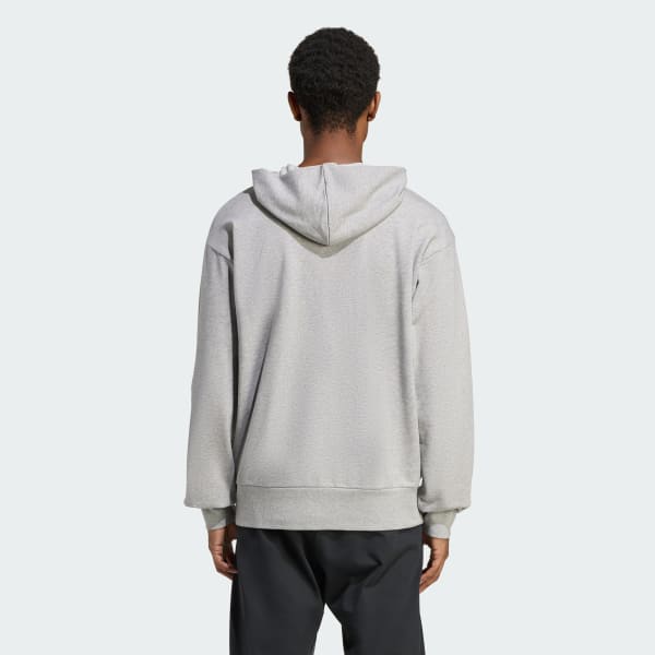 Gris SUDADERA CON GORRO ESSENTIALS BIG LINEAR DE TELA FRENCH TERRY