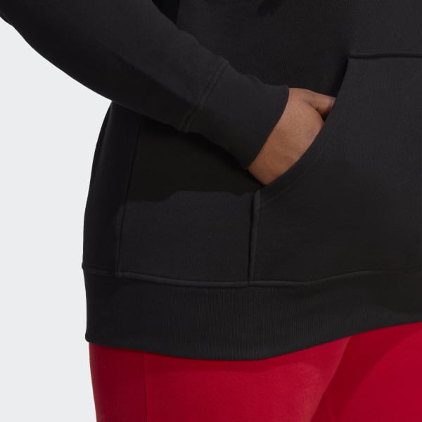 Noir Sweat-shirt à capuche coupe standard Adicolor Essentials (Grandes tailles)