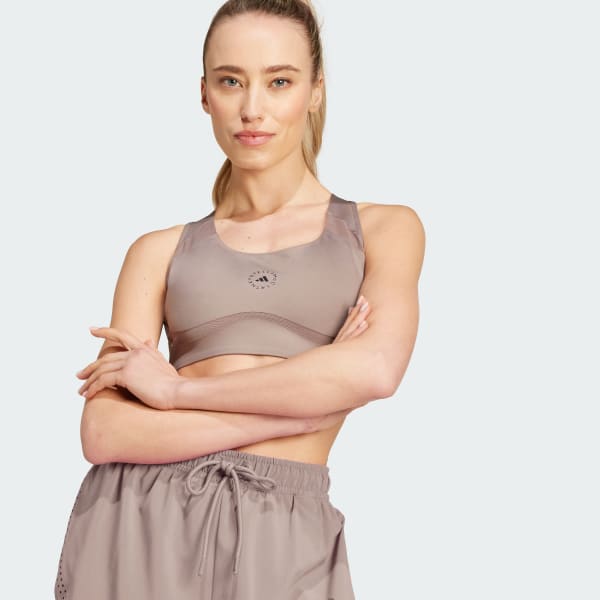 ブラウン adidas by Stella McCartney TruePurpose パワーインパクト トレーニング ミディアムサポートブラ