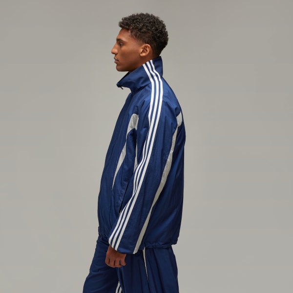 สีน้ำเงิน เสื้อเชลล์แจ็คเก็ตผ้าไนลอน Y-3 3-Stripes