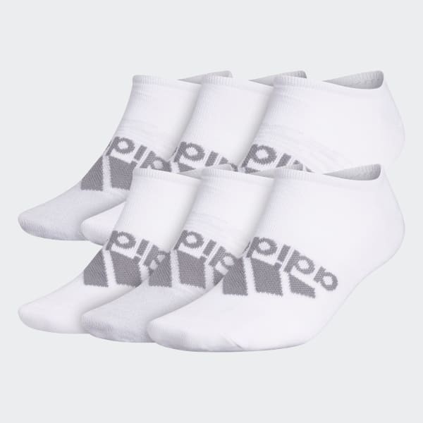 White Superlite Badge of Sport No-Show Socks 6 Pairs HGV18A