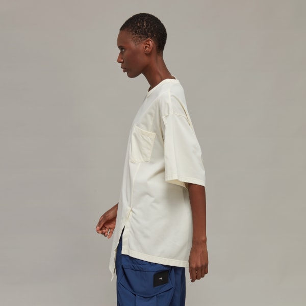 White Y-3 Premium Loose Short Sleeve Tee