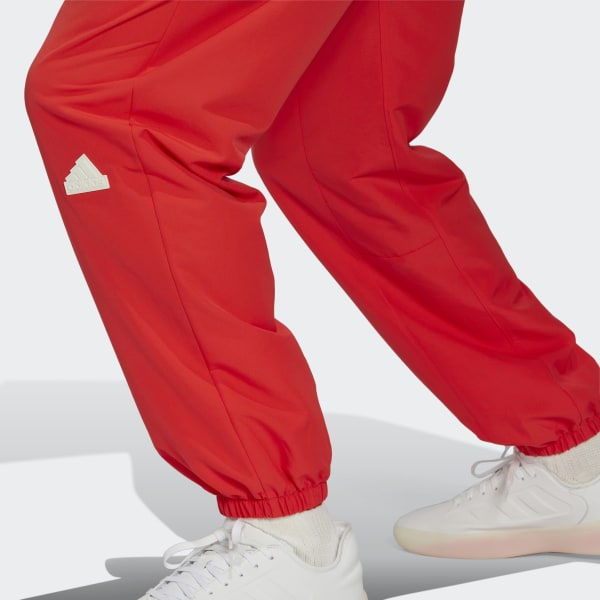 Red Woven Tracksuit Bottoms IE459