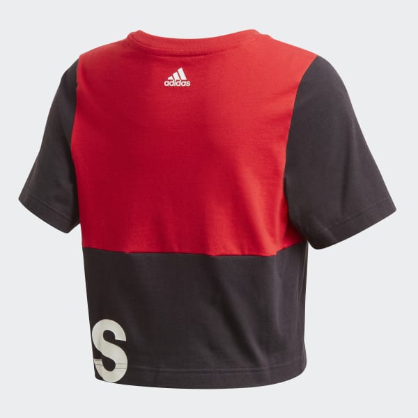 Red Linear Colorblock Tee