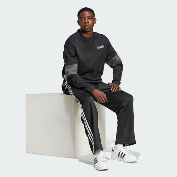 Adidas track pants baggy hot sale