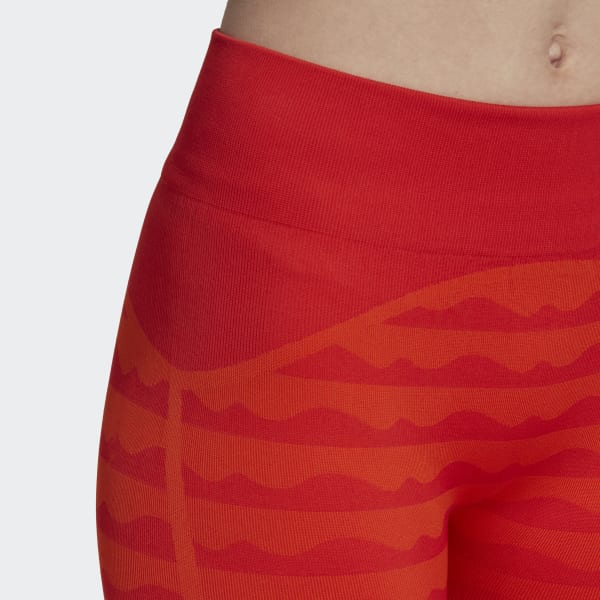 adidas Marimekko Run Icons 3 Stripe 7/8 Run Leggings Lush Red, £35.00