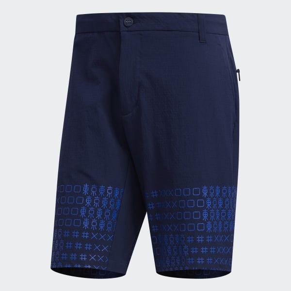 Blue Adicross Pattern Shorts GLD58