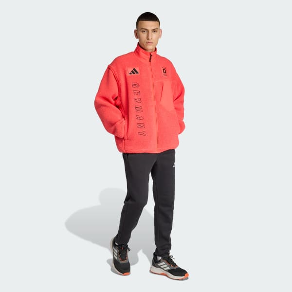 Rot Team D Xploric hochflorige Fleece-Jacke