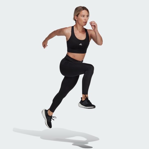 Adidas Womens Leggings Pants Clamawarm Running Jogging Black Size Medium