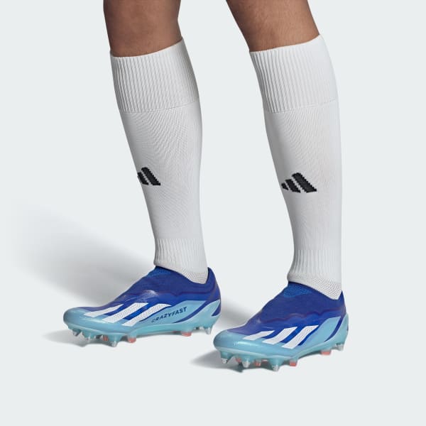 Μπλε X Crazyfast.1 Laceless Soft Ground Boots