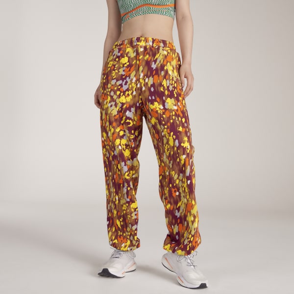 White adidas by Stella McCartney Floral Printed Woven Track Pants - Plus Size HI803