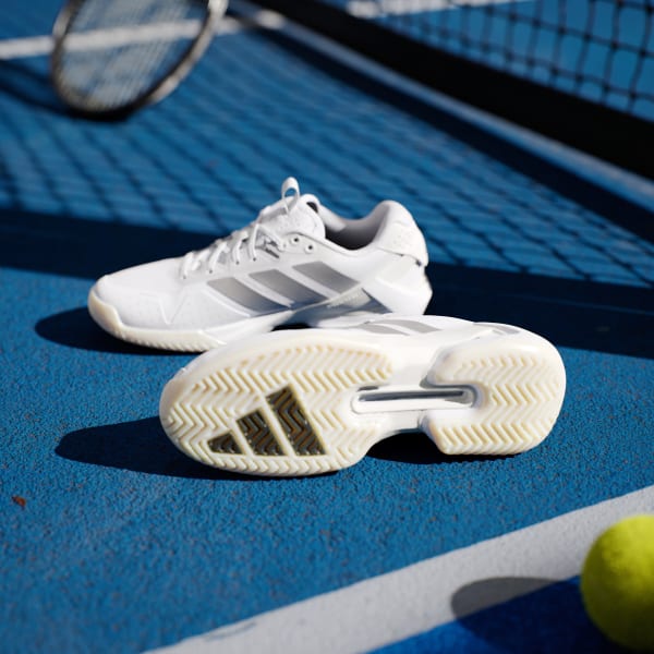 Weiss adizero Ubersonic 5 Tennisschuh