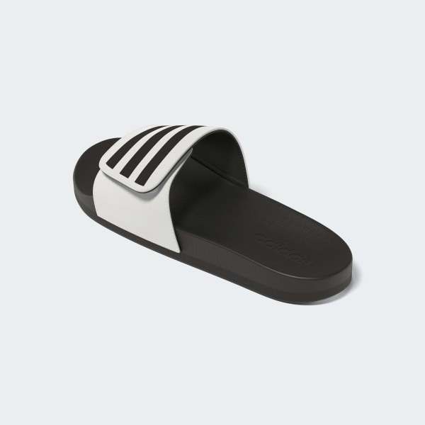 White Adilette Comfort Adjustable Bandage Slides