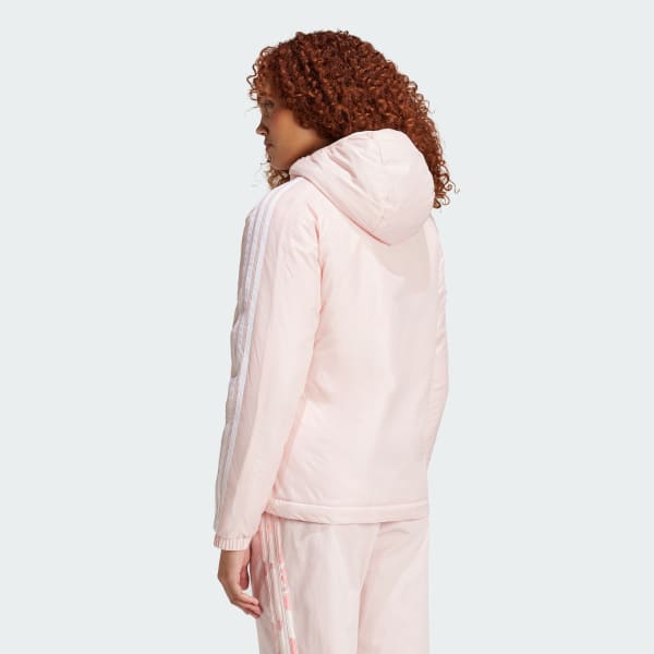 Rose Veste à capuche isolante Essentials 3 bandes