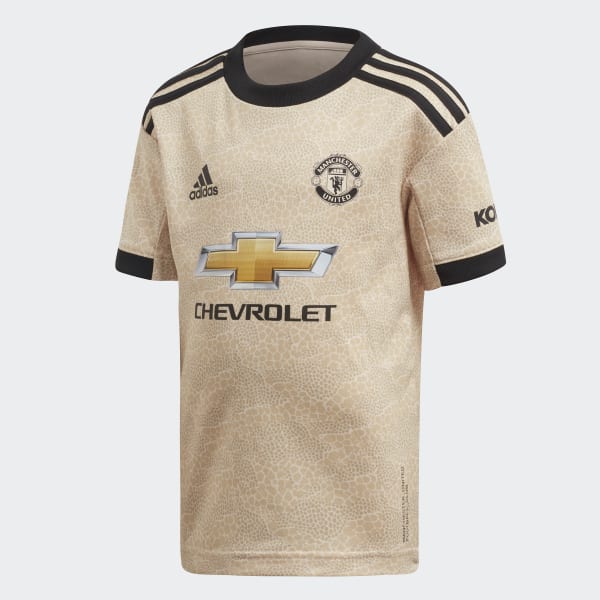 Adidas Manchester United Away Mini Kit Beige Adidas Finland