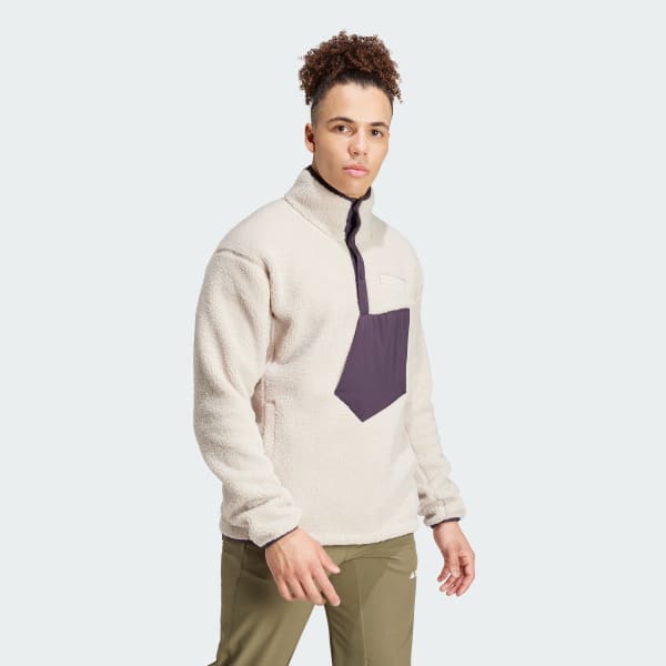 Beige Polerón Terrex Xploric Tela Fleece Gruesa