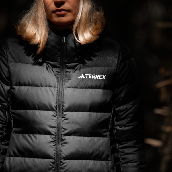 adidas Terrex Multi Light Down Hooded Puffer Jacket - Black