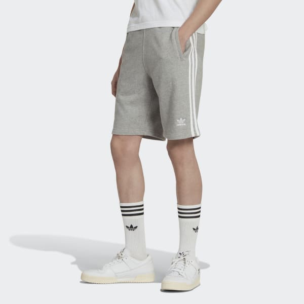 Szary 3-Stripes Sweat Shorts