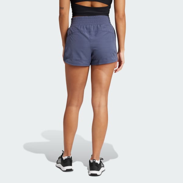 Blue Pacer Training 3-Stripes Woven High-Rise Shorts