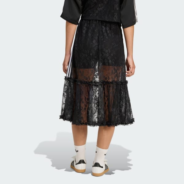 Preto Saia de renda adidas Originals