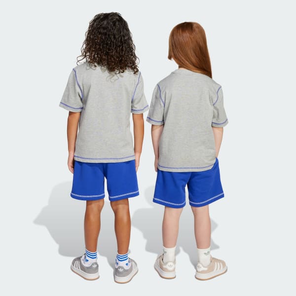 Grey Short Tee Set Kids