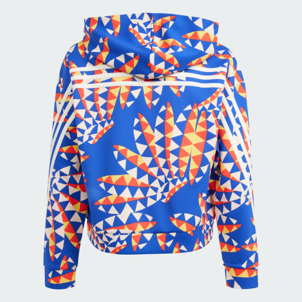 Azul Moletom Capuz adidas x FARM Rio