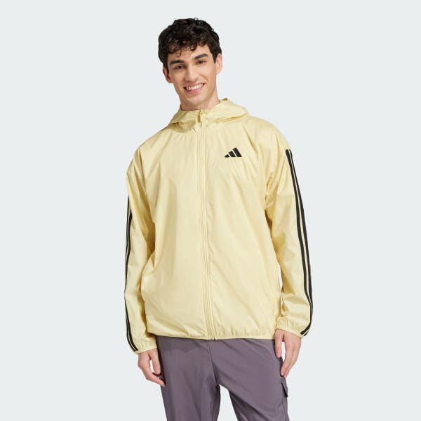 Gelb Essentials 3-Streifen Windbreaker