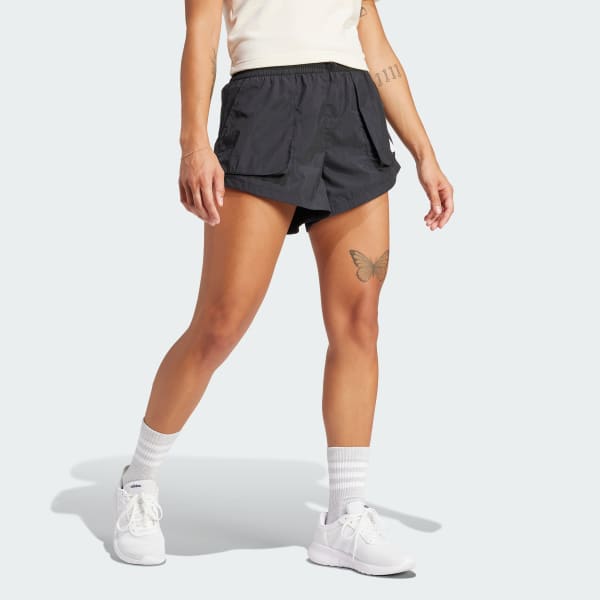 Black City Escape Summer Cargo Shorts