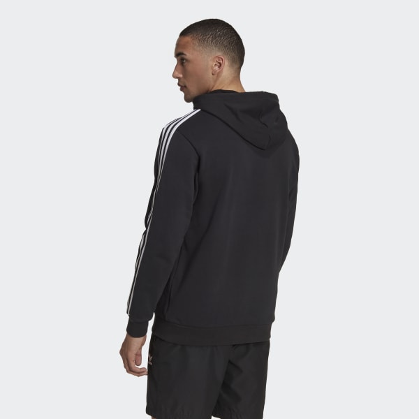 Noir Sweat-shirt à capuche 3-Stripes E5662