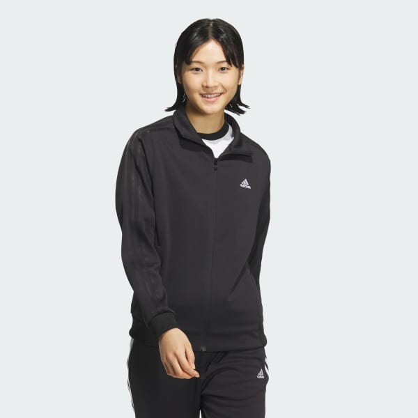 아디다스 3S 루즈 핏 더블니트 트랙탑 - Black | adidas South Korea