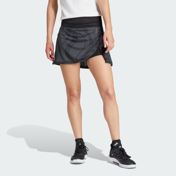 Gris Falda de Tenis Club Estampada