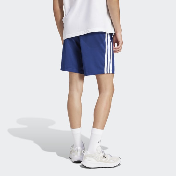 adidas Essentials 3-Stripes Single Jersey Shorts 7-Inch - Blue