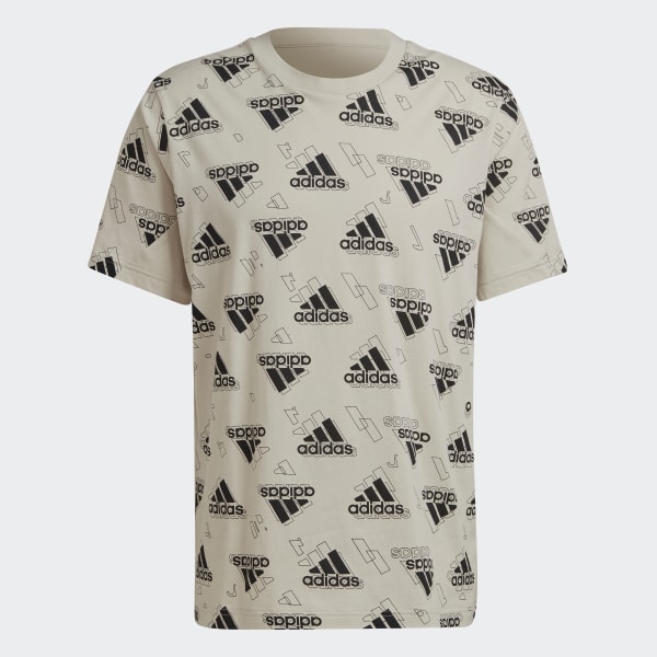 Beige Stadium Graphics T-shirt IY013