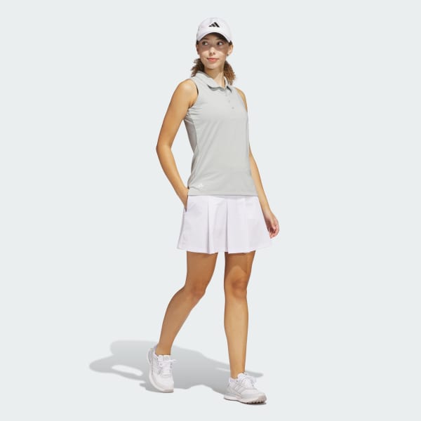 Grey Ultimate365 Solid Sleeveless Polo Shirt